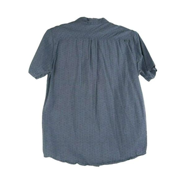 O'Neill Button Up Shirt Men's Size XL Blue Polka-Dot Short Sleeve 100% Cotton - Picture 2 of 8